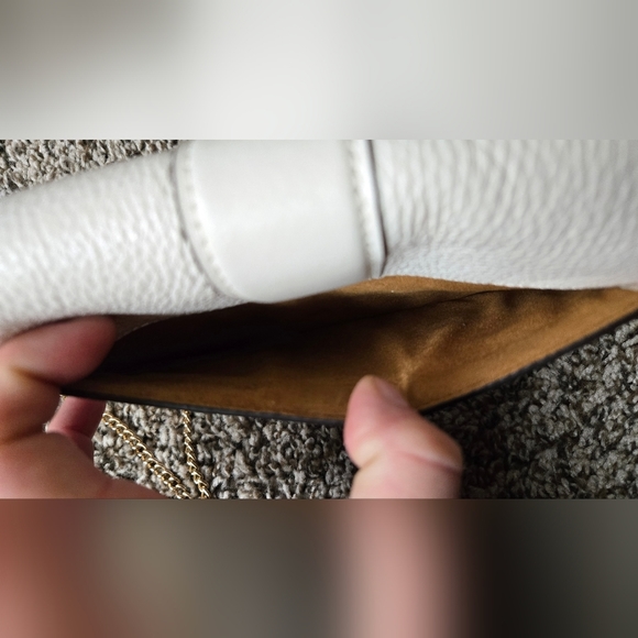 Coach Georgie Shoulder Bag Signature White Cream Light Pink - Picture 10 of 10